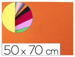 Goma EVA textura toalla Liderpapel 50x70cm. 60g/m² espesor 2mm. naranja